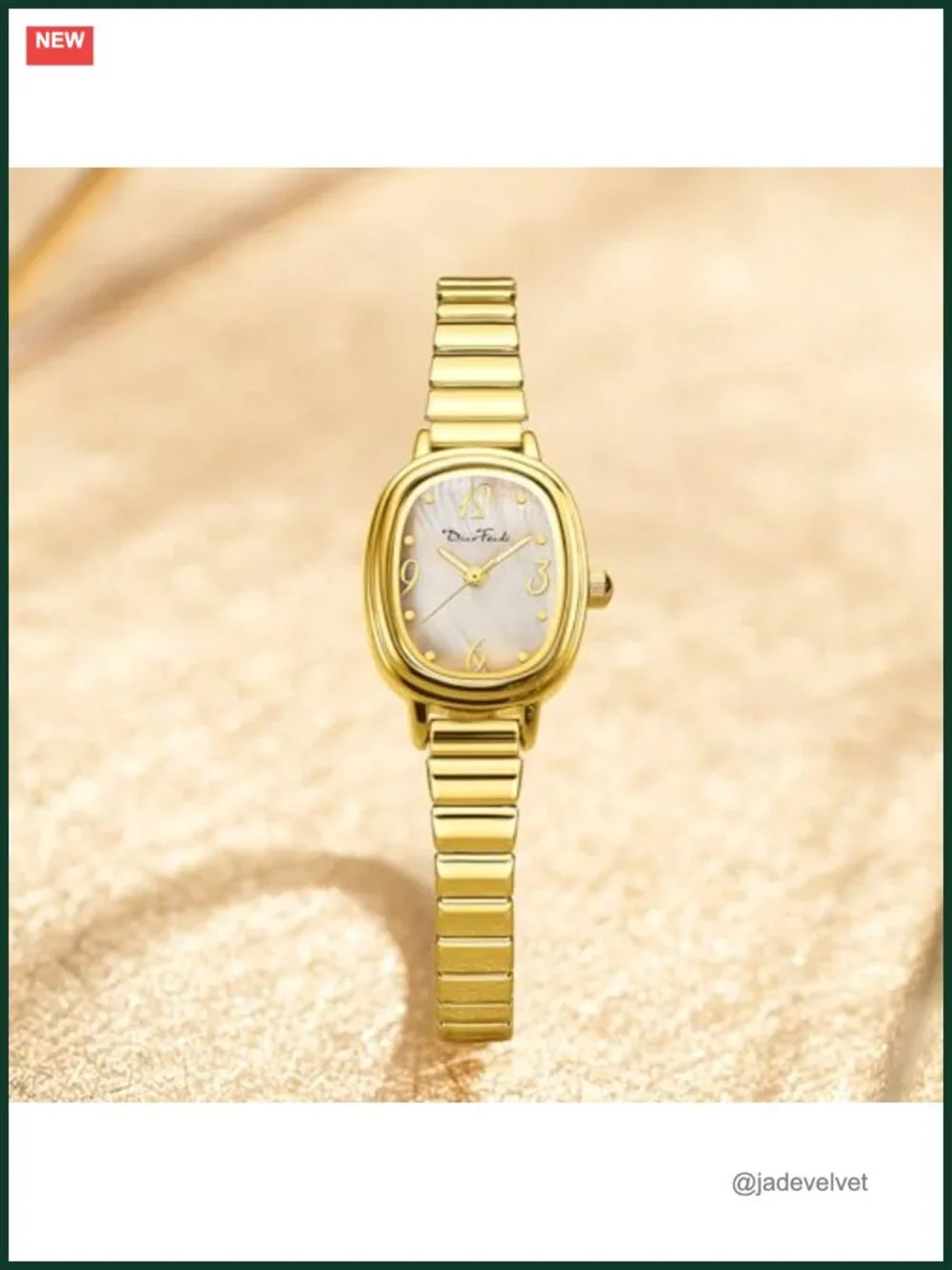 Petite Women's Easy Reader Analog Watch Rectangular Stainless Steel Expansion
